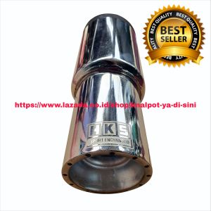 KNALPOT MOBIL HKS GRONEL CHROME SUARA NGEBASS BULET