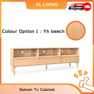 SOLVEN MUJI SOLID WOOD TV CABINET / TV CONSOLE / 6FT KABINET TV