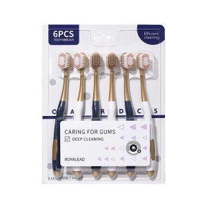 Set of 6 Premium Soft Bristle Toothbrushes Set High Quality Oral Care Pastel Colors Simple Korean Soft Bristle Toothbrush With Cap Cover Portable Travel Toothbrush Comprehensive Oral Deep Cleaning Between Teeth Antibacterial Back Tooth Cleaning Family Use