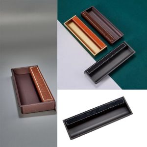 NEW Cabinet Door Handle Flat Leather Handle 6607172 mm Minimal Unique Retro Luxurious