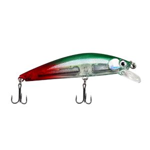 Fishing Lure 6.5cm/8g Minnow Sinking Water Long Throw Fishing Gear Hard Bait Minnow 3D Eyes Laser Trolling Plastic Buzz Bait Lure With 2 Trible Hook