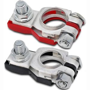 NAELIN 1 Pair Tích Cực+Tiêu Cực Kẹp đầu cực ắc quy ô tô Phát hành nhanh Bài đăng hàng đầu Đầu nối cáp pin 12V 24V Đầu nối ắc quy ô tô