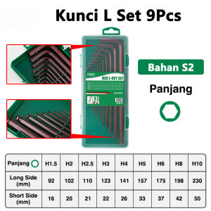 Kunci l 1set komplit original/konci l 1 satu set lengkap bengkel/koncil l 1 set motor/kunci l set panjang/engkol l full set/kunci el 1set baja asli
