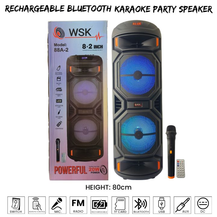 WSK 88A2 Professional Karaoke Bluetooth Party Speaker with FREE