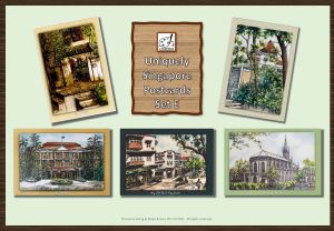 Uniquely Singapore Postcard Set E - Set of 5 Treasure Singapore’s Iconic Places & Heritage Gems created by local artist Joanna Wong.