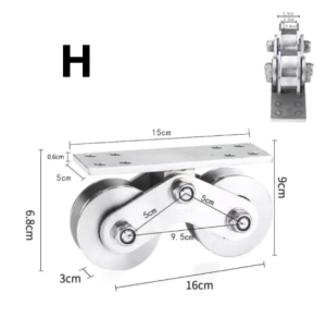 Heavy Duty 304 Stainless Steel Double Sliding Gate Roller Wheel Roller Wheels For Sliding Door Gate
