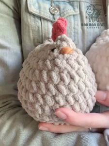 Finished Product Little Chick Yarn Doll Handmade Crochet Dopamine Plush Toy Stardew Valley Doll Furry Doll Gift for Women