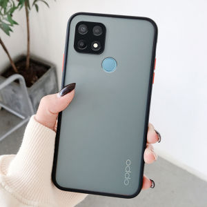 Camera Protection Case For OPPO A15 2020 Shockproof Transparent Hard PC Back Cover Matte Phone Cases