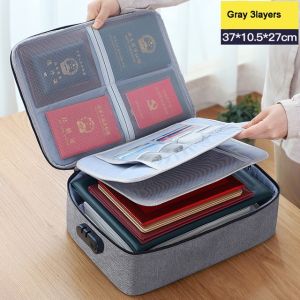 【COD】Document Bag Triple Layer Document Storage Bags Large Capacity Multi-function Password Lock For Travel Outdoor