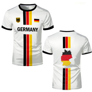New Design Germany Football Jersey T-shirt For Men German Flag Pattern Short-sleeved Tees Tops Summer Sports Oversized Tshirt