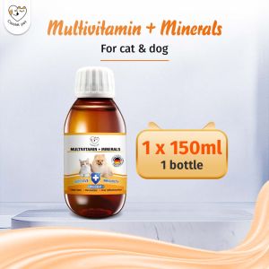 CASSIEL PET Multivitamins 60ml/150ml for dogs cats and small pets Vitamin Boost Appetite Gain Weight Chubby