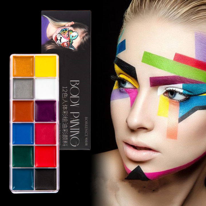 Face Body Paint Set 12 Colors Professional Makeup Palette Safe ...