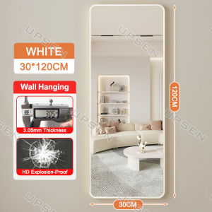 [Ready To Ship]European style mirror Floor mirror Simple mirror Standing Long Mirror full length mirror motor mirror home mirror with stand Standing Cermin Dinding Besar Modern Nordic 150x37cm OOTD Full Body Standing Long Mirror Stand Modern bracket