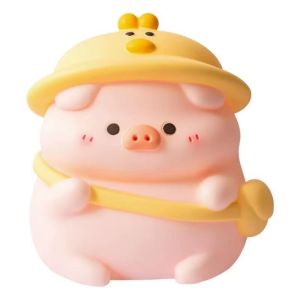 FDO0009 Anti-fall Coin Savings Tank Cute Pig Vinyl Kids Storage Box Decorative Durable Cartoon Coin Tank Household