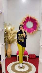 Setelan Kaos Wanita Model MYC Terbaru by nabil ld.110. max BB.75 KG.