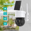 Hamrol 3MP WIFI Solar Panel PTZ IP Camera Rechargeable Battery Human Detection Outdoor Wireless CCTV Security Camera. 