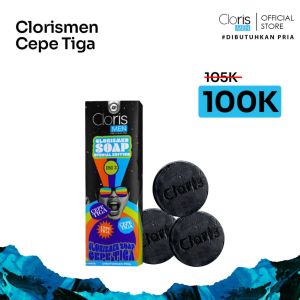 Paket Clorismen Cepe 3 Tiga Paket Sabun Cloris Perawatan Muka Pria Sabun Cuci Muka Pria Isi 3pcs Sabun Wajah Merawat Jerawat Kulit Kusam Minyak Berlebih Cloris Men Perawatan Wajah Muka Cowok Laki-laki Sabun Cuci Muka Pembersih Wajah Berjerawat Bopeng Akut