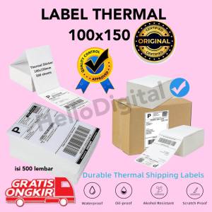 Kertas Thermal 100x150 mm isi 500 Pcs / Label Thermal Barcode