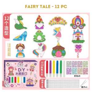 Lakuku - Mainan Kreatifitas DIY Rubber Painting with extra diamond Kreasi Warna Gantungan Akrilik