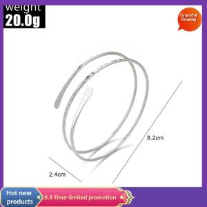 Graceful Color Personality Punk Arm Ring Serpentine Metal Hollowed Out Multi-layer Smooth Bracelet Arm Ring For Women Jewelry