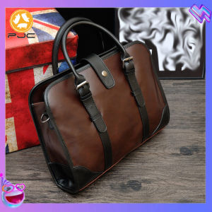 Vintage Briefcase Essentials For Men Genuine Leather Handbag Commuter Briefcase Classic Bag Business Briefcase Tote Bag Brown - intl