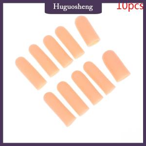 [huguosheng] 10pcs/set Silicone Gel Tube Hand Bandage Finger Protector Pain Thumb Cap