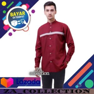 Baju Koko Pria Kombinasi Batik Araya Terbaru