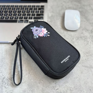 Papercranes Floral Botanical Travel Cable Organiser Illustrated | Electronics Pouch Portable Charger Storage Bag Gift SG