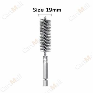 Stainless Steel Wire Cleaning Brush with Handle 1/4 Inch Hex Shank for Power Drill Impact Driver (8mm/10mm/12mm/15mm/17mm/19mm)