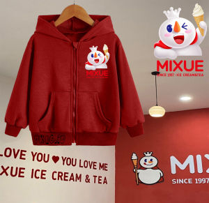hoodie zipper anak mixue usia 2-12 tahun best seller kekinian