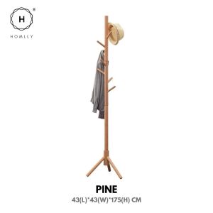 Homlly ika Wooden Clothes Coat Rack