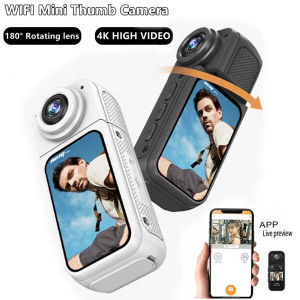 2.7K Thumb Camera with WIFI App Very Long Battery Life HD Sports Camera for Cycling 1080P Pet Camera