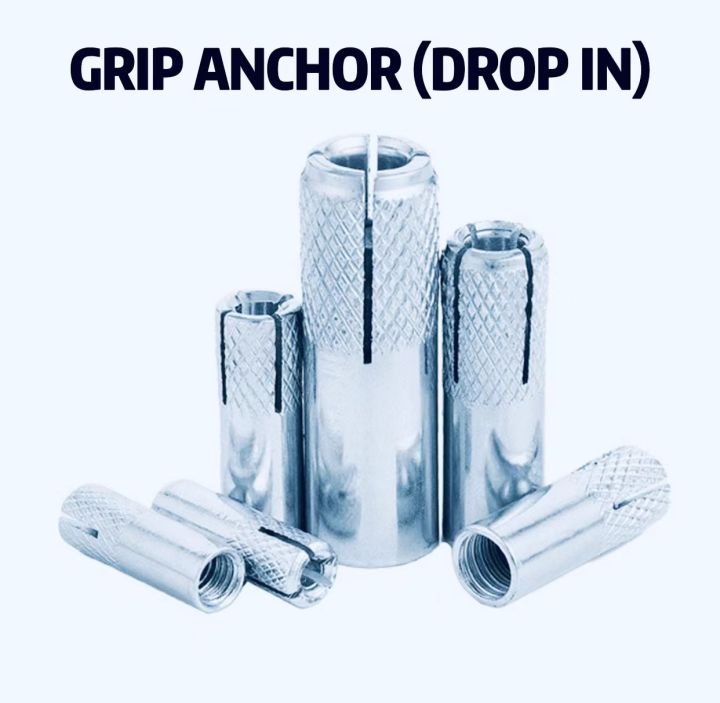 Drop In Anchor / Grip Anchor Galvanized / GRIP ANCHOR BOLT 3/8 (50pcs