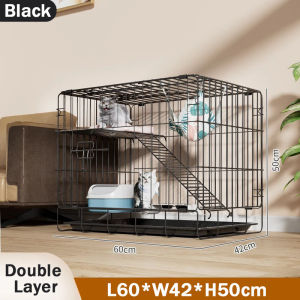 Cat Cage 2/3/4 Layers Thickened Pet Dog Villa Easy Assemble Large Free Space with Hammock Luxury Enlarged Puppy Cat House Indoor Cat Cage Villa