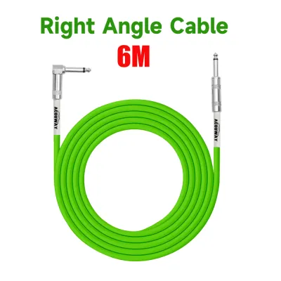 Acouway Guitar Cable Noise Reduction Cord Right Angle to Straight For Electric Guitar Bass Mic Amp