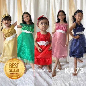 Gaun Anak Cewek Premium Kekinian 2024 Import 2 Tahun Sampai 12 Tahun Mewah GRATIS PITA Baju Anak Perempuan korean style lucu KAP73