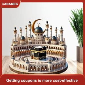 【CANAMEK】 2D Acrylic Moon Craft trang trí cho ramadan lâu đài nhà thờ kiến trúc lslamic trang trí hồi giáo gia đình thu thập bảng Quà Tặng