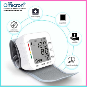 COD Cepat TaffOmicron Tensimeter Digital Pergelangan Pengukur Tekanan Darah Bahasa Inggris - RZ204