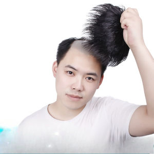 Mens reissue piece wig cover top reissue forehead bald reissue pad hair extension flip cover wig mens hair block