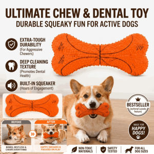 Pet Chew Toy Rubber Bone Screaming Teeth Grinding Toy Training Bell Toy for Small Dogs Training Pet Supplies