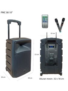 Portable Speaker Wireless & Bluetooth Speaker Fahrenheit PMC 08 Terdiri dari ukuran Speaker 10 inch 12 inch dan 15 inch