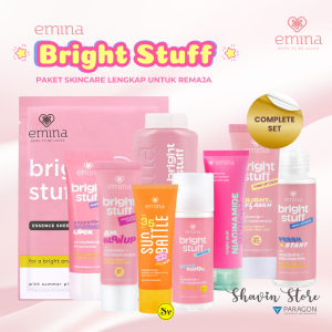 Paket Emina Bright Stuff Lengkap Complete Set (3pcs/5pcs/7pcs/9pcs/10pcs) Perawatan Untuk Kulit Cerah Glowing Night Cream