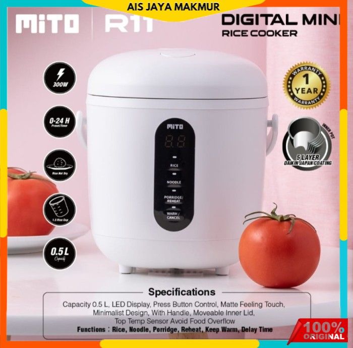 Mito Rice Cooker Digital Mini R11 Kapasitas 0.5 Liter Lazada Indonesia