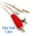 Dây 3.5 ly sang 2 đầu hoa sen, 01 dây dài 5m 3ly ra av dây phát nhạc điện thoại máy tính latop tivi pc. 