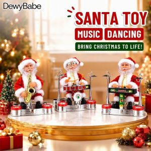 Electric Santa Claus Toy Musical Dancing Xmas Doll Christmas Desktop Decoration Kids Holiday Gift Home Ornament