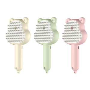 เครื่องมือกำจัดขนสั้นสำหรับแมวแปรงทำความสะอาดขนาดมือจับหวีแปรงสางขนหวีนวดแปรงนวดไฟฟ้ากำจัดขน