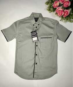 Kemeja Polos anak laki-laki bahan katun streach usia 0-12 tahun