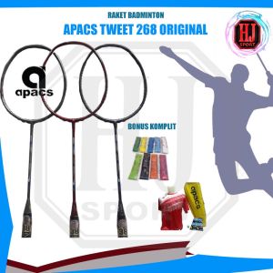 Raket Badminton Original Apacs Tweet 268 Bonus Komplit