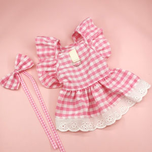 Pet Dress Baju Kucing with Ribbon can Leash