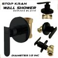 Stop Kran Hitam Classic Wall Shower Stop Kran Shower Tanam Black. 